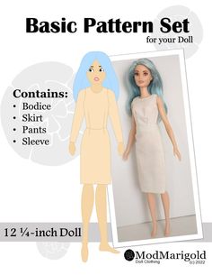 a doll with blue hair is shown next to the instructions for how to make it