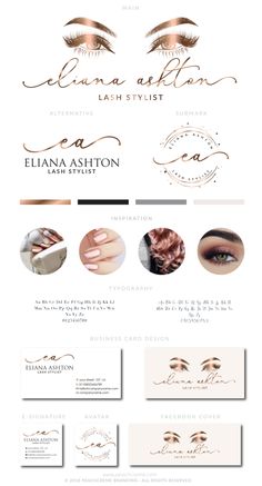 Logo Design Makeup, Logo Lashes, Artist Marketing, Lash Lounge, Lash Logo, Home Beauty Salon, Logo Rose, Marketing Kit