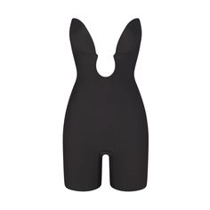 DEEP PLUNGE SHAPEWEAR MID THIGH BODYSUIT | ONYX - DEEP PLUNGE SHAPEWEAR MID THIGH BODYSUIT | ONYX Backless Shapewear, Deep Plunge Bodysuit, Plunge Bodysuit, Matte Fabric, Deep Plunge, Cool Store, Simple Dresses, Shapewear, Onyx