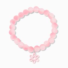 Pink Aesthetic Items, Claires Stuff, Cute Pink Accessories, Kawaii Ring, Pink Charm Bracelet, Dress Reference, Barbie Party Decorations, Claire's Jewelry