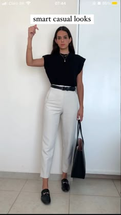 Semi Formal Outfits For Office, Smart Casual Work Outfit Loafers, Smart Casual Conference Outfit, Summer Internship Outfit Smart Casual, Semi Formal Interview Outfit For Women, Office Outfits For Summer, Work Outfits Women 2023 Summer, Work Outfits Short Women, Summer Work Conference Outfit