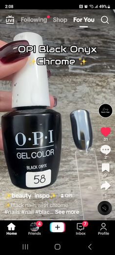 Nail Picking, Top Nail, Nail Inspiration, Mani Pedi, Gel Color, Black Nails, How To Do Nails, Nails Inspiration