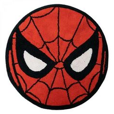 a close up of a spiderman face on a white background