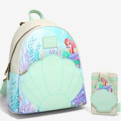 New Loungefly Disney The Little Mermaid Featuring Princess Ariel Shell Mini Backpack And Cardholder. See Pictures For More Details And Measurements. Price Is Firm. Please Do Not Send Offers Unless Bundled With Other Items With A Reasonable Offer. Combine Orders Into A Bundle And Pay For Only One Shipping. C-10 C-11 C-71 Hello Kitty Gumball Machine, Ariel Backpack, Loungefly Purse, Disney Bags Backpacks, Mermaid Bag, Stitch Backpack, Disney 50th Anniversary, Disney The Little Mermaid, Mermaid Shell