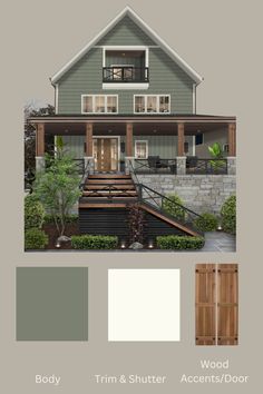 an exterior color scheme for a house