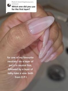 Replying to @cassieat using baby take a vow and put it in neutral from... | OPI Put It In Neutral | TikTok Opi Gel Baby Take A Vow, Opi Take A Vow Gel, Baby Take A Vow Opi Dip, Baby Take A Bow Opi, Opi Baby Take A Vow Gel, Take A Vow Opi Gel, Put It In Neutral