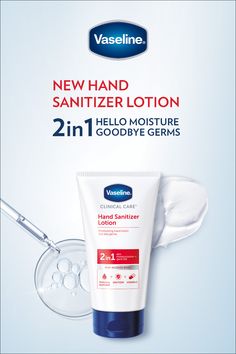 Vaseline Clinical Care Hand Sanitizer Lotion is a 2 in 1 hand lotion that moisturizes with hydrating glycerin and vitamin E and kills germs with a sanitizing active. If you’re constantly washing your hands all day, chances are you’re experiencing dry skin like you never have before. Our advanced skin moisturizing formula leaves skin deeply moisturized and kills germs Vaseline Uses, Herbal Steam, Bath N Body Works, Clean Scents, Herbal Blends, Hand Lotion, Vaseline, Body Skin, Body Skin Care