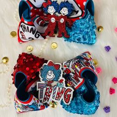 Thing 2 Hair Bow Etsy