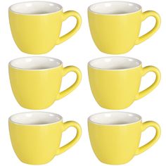 PRICES MAY VARY. Set of 6 yellow porcelain, it's enough for your whole family to start the day with espresso. The capacity of the cup is 3 ounces / 90 ml. Besides holding the temperature, it's suitable for your espresso and double espresso. Note: It's a tiny size cup for espresso. Brand new design with matte finishing, it brings fresh look for your table and also a vintage choice for your house. Dishwasher and microwave safe. Packing List: 6 x Demitasse cup. Quantity: 6 Packs Material: Ceramic C Yellow Coffee Cup, Double Espresso, Yellow Coffee, Demitasse Cups, Espresso Cups, Start The Day, Drinking Cup, Packing Material, Micro Onde