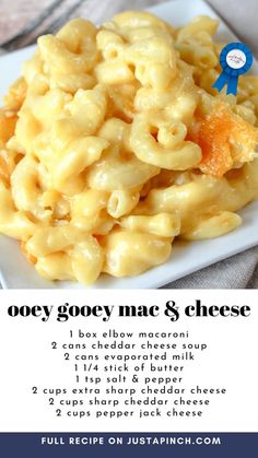 macaroni and cheese on a white plate