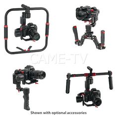 three different types of video equipment with the text shown above it that says, show with additional accessories