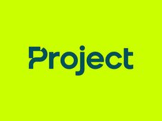 the word project on a green background with blue letters in front of it and an image of