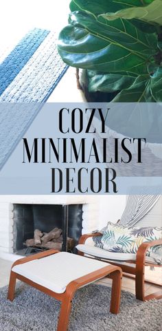 the cozy minimalist decor in this living room is easy to do and looks great