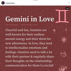 an image of the words gemini in love