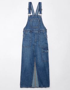 AE Denim Maxi Overall Dress Overalls, American Eagle Outfitters, Work Outfits, Women's Jeans, Denim Maxi, Denim Overalls, Overall Dress, Work Outfit, American Eagle