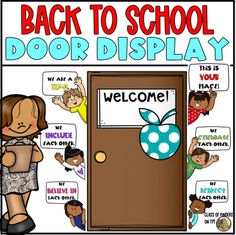 Welcome Back to School A Classroom Door Display for Kindergarten & 1st 7th Grade Ela, Kindergarten Door, Classroom Door Displays, Middle School 6th Grade, Door Display, 8th Grade Ela, Prek Math, 2nd Grade Ela, Kindergarten Ela