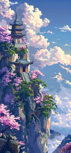 Magic Scenery, Lofi Wallpaper, Wallpaper Pixel, Aesthetic Wallpaper Iphone, Cool Pixel Art, Rpg Map, Pretty Backgrounds, Abstract Art Wallpaper, Cool Wallpapers Art