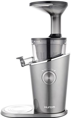 the hurom slow juicer is open and ready to be used for making smoothies