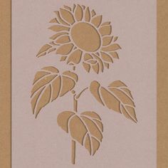 Sunflower Stencil for Fence - Etsy Pola Stensil, Sunflower Stencil, Stencil Patterns Templates, Wall Stencil Patterns, Leaf Stencil, Stencil Printing, Stencils Printables, Stencil Templates, Flower Stencil