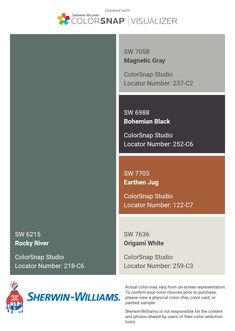 the color scheme for sheryln williams's new paint palette, which is available in