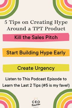 five tips on creating hype around a tpr product to kill the sales pitch