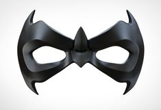 a black mask with horns on it