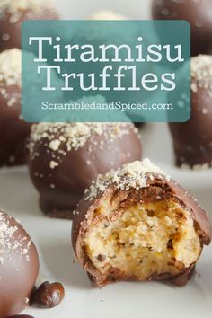 chocolate covered truffles with sea salt on top