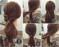 2 Ponytails, Hair Arrange, Hair Help, Penteado Cabelo Curto, Hair Dos, Hair Designs, Trendy Hairstyles, Bridesmaid Hair