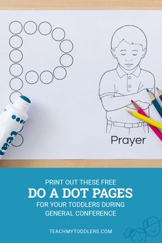 print out these free do a dot pages for your toddlers during general conferences