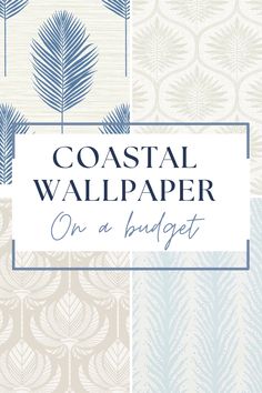 coastal wallpaper options Accent Wall Beach House, Front Entry Wallpaper, Bedroom Inspirations Master Accent Wallpaper, Sea Theme Wallpaper, Coastal Boho Wallpaper, Coastal Blue Wallpaper, Coastal Bedroom Wallpaper, Coastal Grandma Wallpaper