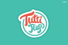 a sticker that says tutti tugo on the side of a green background