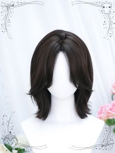 This price is for a wig only, others are not included. SizeFree SizeHair Length30-35 Irl Aesthetics, Trending Bangs, Korean Wig, Korean Wigs, Short Wolf Haircut, Aesthetic Haircuts, Black Short Wig, Styles For Straight Hair, Short Black Wig