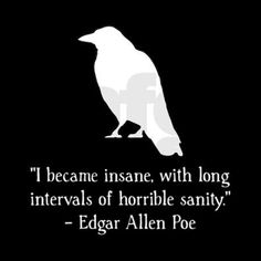 a black and white photo with a quote from edgar allen poe