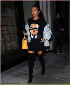 Karrueche Tran is set for a courtroom showdown with her ex Chris Brown on Thursday, according to reports. Karrueche Tran, Tshirt Outfit, Looks Country, Dope Outfits, Sweet Sixteen, Thigh High Boots, Fashion Killa, Womens Fashion Trends, Thigh High