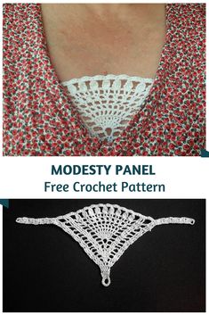 the crochet pattern is shown in three different colors, including red and white