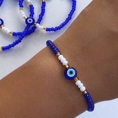 Beaded Evil Eye, Amulet Bracelet, Blue Evil Eye, Eye Bracelet, Evil Eye Bracelet, Eye Jewelry, Organza Bags, Evil Eye, Bracelet Making