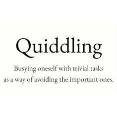 the words quiddling are written in black and white