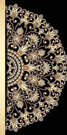 an ornate gold and black background