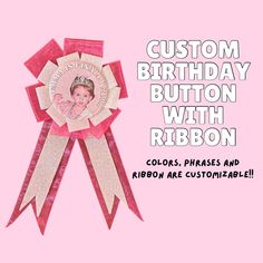 The perfect way to celebrate you or your friends birthday! Buttons are made to order and based around the photo you probide. Proofs are sent to you after your purchase with multiple mock ups for you to choose from! Ribbon colors are customizable and you are allowed up to three colors/patterns. This 2.25 inch button is lightweight and has a safety pin back.  Please know that messages and mockups will be sent through Etsy messaging. Your response time depends how long it takes for your order to be shipped! Birthday Button, Les Macarons, Birthday Pins, Friends Birthday, Mock Ups, Custom Birthday, Holiday Deals, Ribbon Colors, Its My Birthday