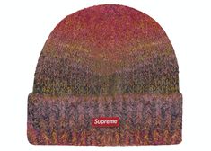 Check out the Supreme Gradient Stripe Beanie Red available on @StockX Supreme Accessories, Red Beanie, Trendy Hat, Striped Beanies, Beanie Style, Designer Streetwear, Fall Inspo, Grey Beanie