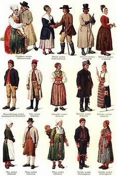 Traditional Costumes of Sweden Nordic Clothing, Viking Woman, European Culture, National Dress, Folk Dresses, Traditional Attire, Folk Costume, Historical Dresses