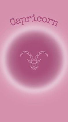 the capricorn zodiac sign on a pink background