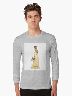 Long grey t shirt design. Watercolor art on shirt. Simple and unique shirt for girls. Grey shirt for fall fashion. Soft grey shirt for blazers. Soft grey shirt for casual looks. Shirt idea for jeans. Top for woman. #fashion #top #redbubble Yellow Dress Long Sleeve, Art On Shirt, Yellow Dress Long, Summer Girl, Unique Shirt, Woman Fashion, Grey Shirt