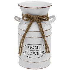 PRICES MAY VARY. Farmhouse Decor - The vintage off white milk can vase can be matched with flowers and dried flowers, artificial lavender. The farmhouse galvanized metal milk jug will be the perfect decoration. Attractive rustic flower centerpiece decor coffee tables, vanity desk, dining table. Display the bouquet as it's on your tabletop, bookshelf to add some farmhouse rustic charm. Rustic Farmhouse Vase - It can make your home or office unique design, ideal for catching the eye of family and Milk Jug Decor, Bucket Flowers, Vintage Milk Jug, Jug Decor, Vasos Vintage, Galvanized Buckets, Vintage Jugs, Vase Holder, Rustic Flower