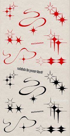 an image of some type of writing on paper with red and black stars in the background