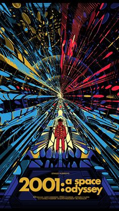 a poster for the movie happy birthday from space odyssey, with an image of a man in