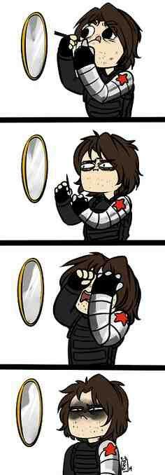 an animated comic strip with the caption'i am bucky'in it