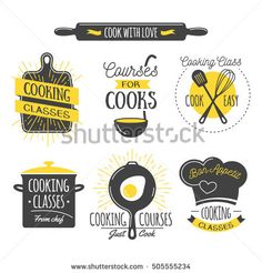 cooking class badges and emblems