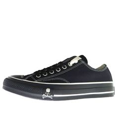 Converse Mastermind Japan x Addict Chuck Taylor All Star Ox 1CL731 (SNKR/Unisex/Crossover) Black Canvas Shoes, Mastermind Japan, Men's Converse, Sneakers Converse, Vans Old Skool Sneaker, Chuck Taylor All Star, Black Canvas, Stylish Sneakers, Ox