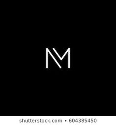 the letter m is made up of white lines on a black background, and it looks like